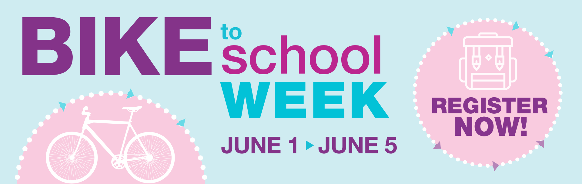 Bike to School Week, June 1-5, Register Now!