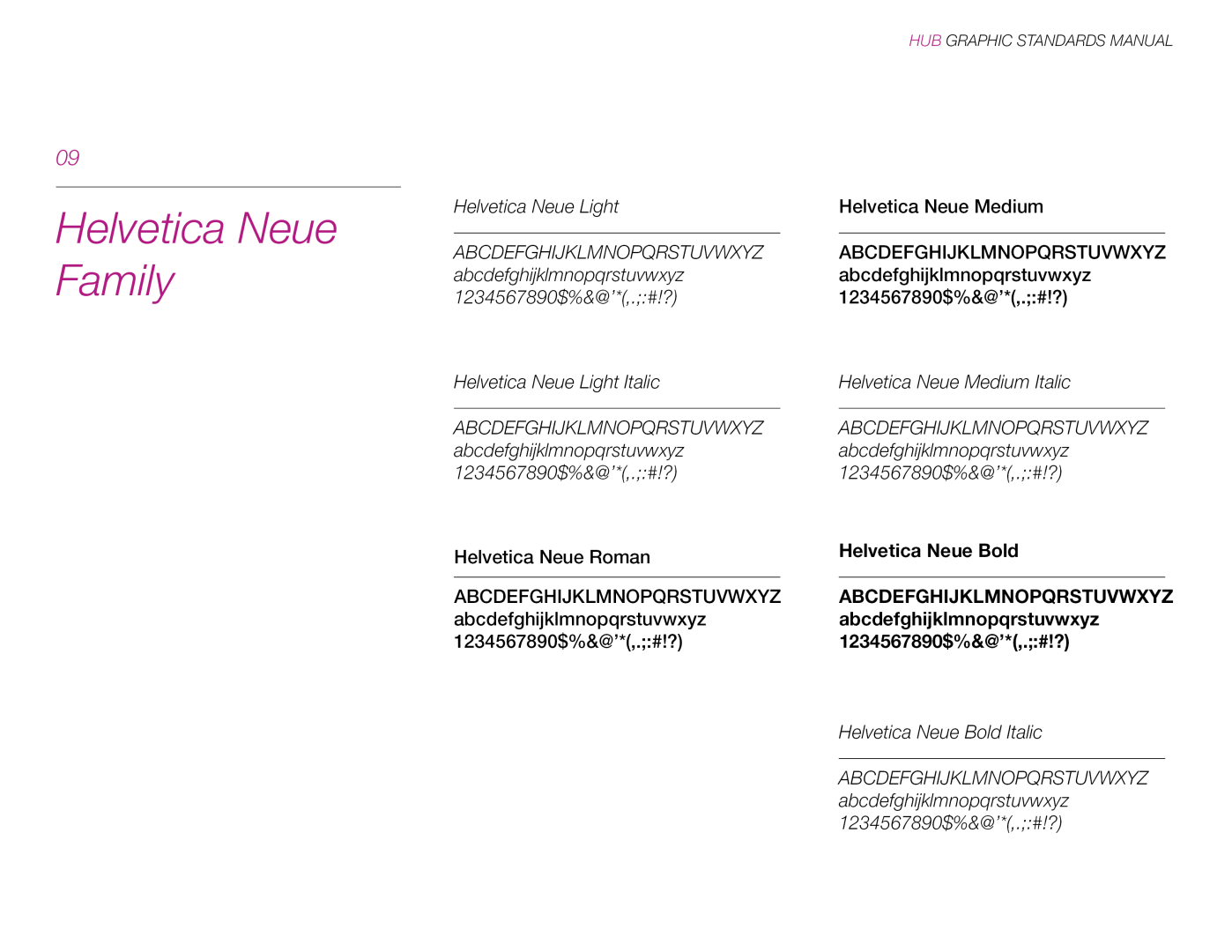 HUB Cycling Helvetica Neue font