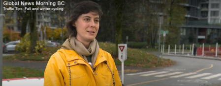Bike Education Manager, Odessa, speaks to Global TV about fall and winter cycling tips.