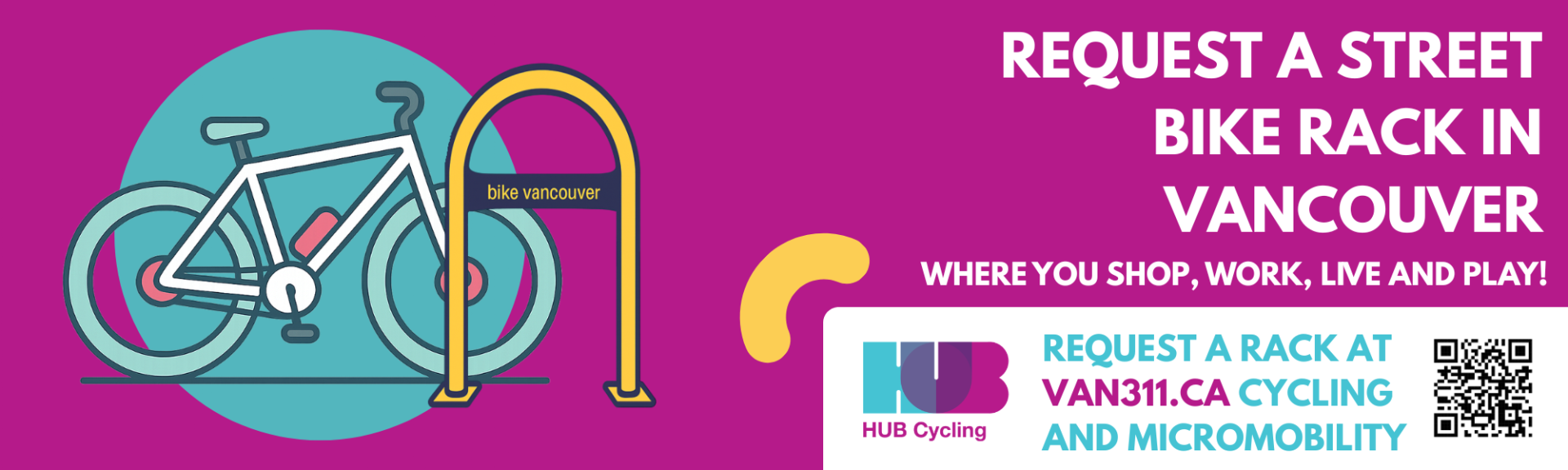 Request a street bike rack in Vancouver banner