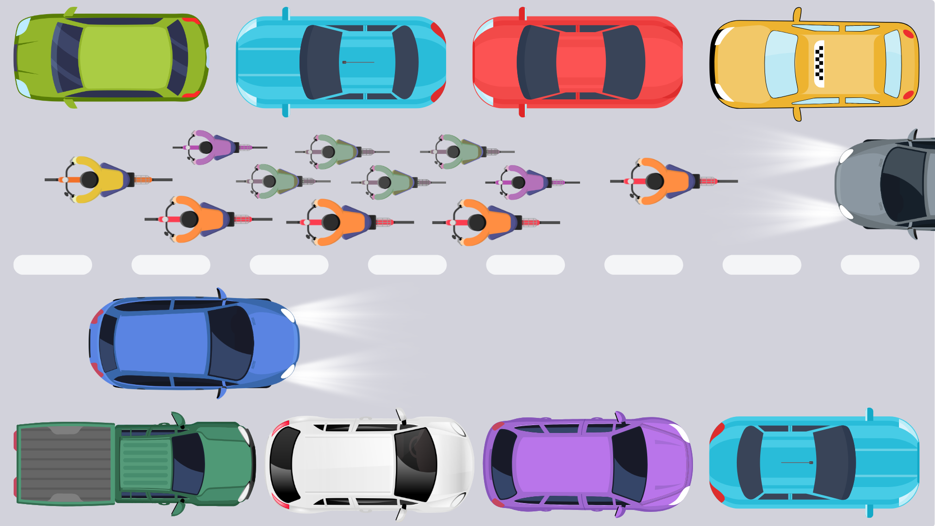 Bike Bus formation from top