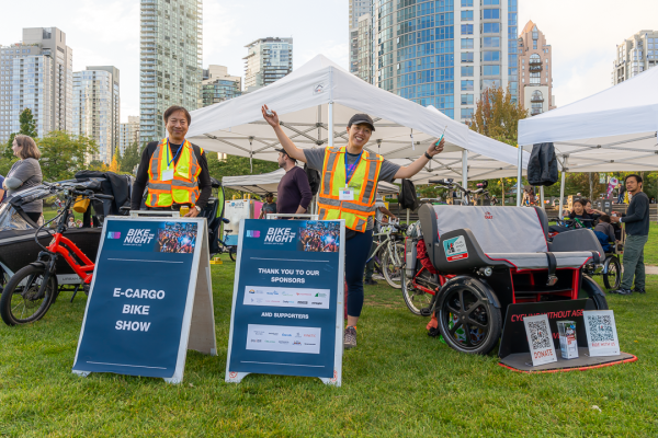 Several volunteers active at Bike the Night. Photo credit: Alex Trujillo