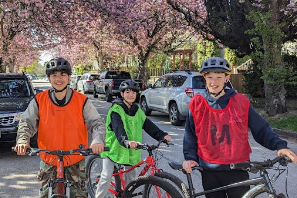 Three boys and their bikes.