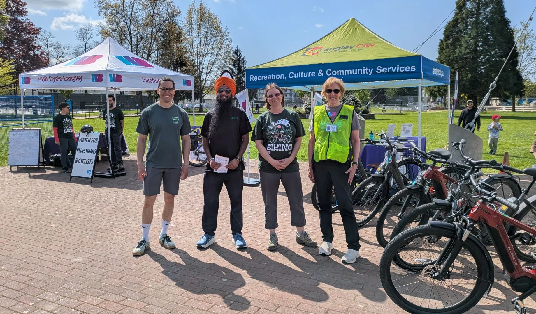 Members of the local committee at a Go by Bike Week event.