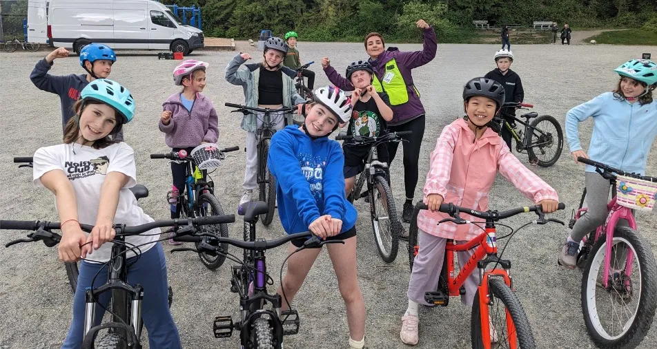 Kids in ride the road program